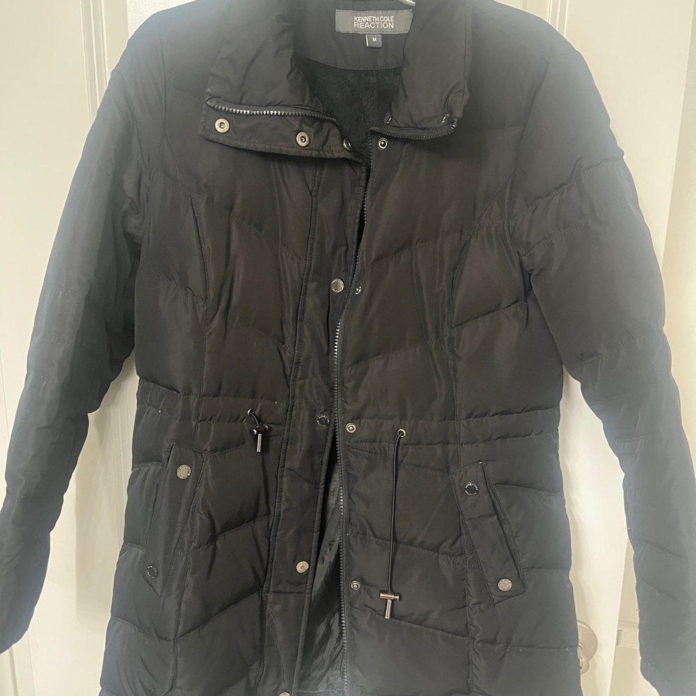 Kenneth Cole Women's Black Puffer Coat